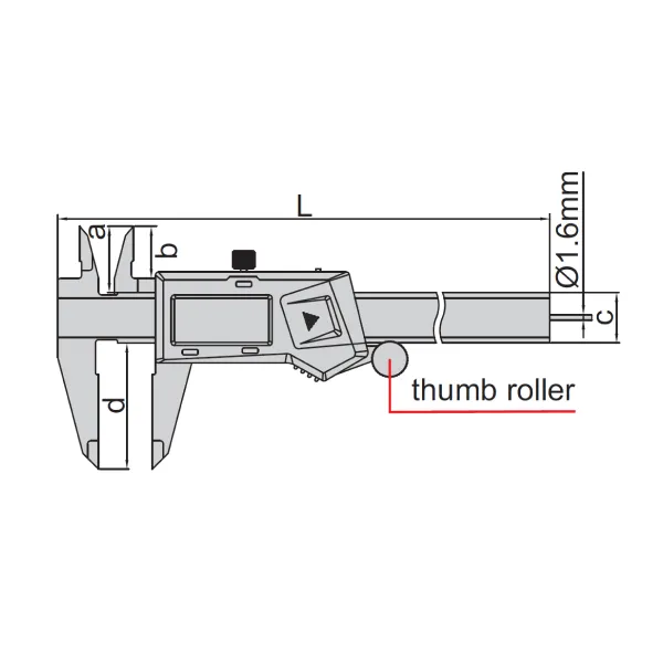 Thước kẹp điện tử với thanh đo sâu dạng tròn Insize 1119-150 - Ảnh 3