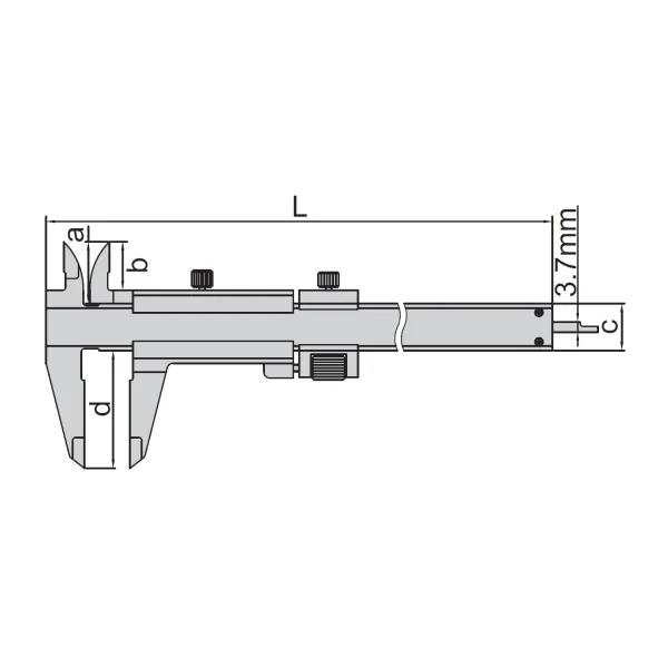 Thước kẹp cơ khí có vít tinh chỉnh Insize 1233-280 - Ảnh 3