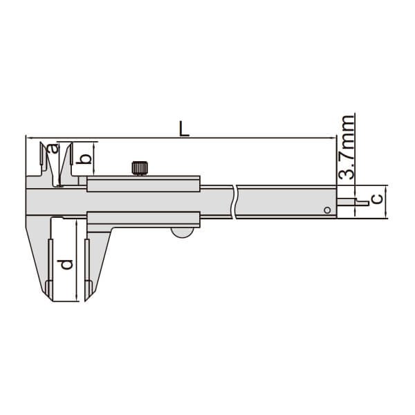 Thước kẹp cơ khí mỏ Cacbua Insize 1238-200 - Ảnh 3