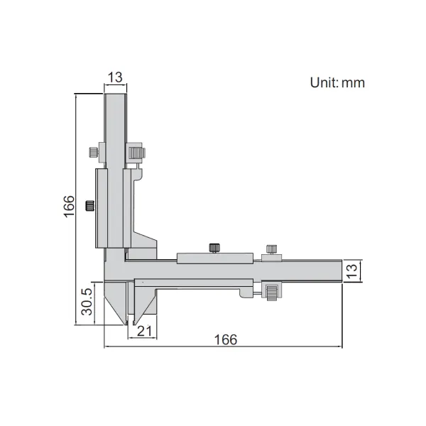 Thước kẹp cơ khí đo bánh răng Insize 1281-M26A - Ảnh 3
