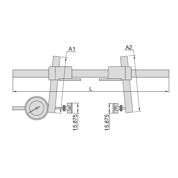 Đồng hồ đo đường kính đỉnh ren ngoài Insize 2236-5E - Ảnh 3