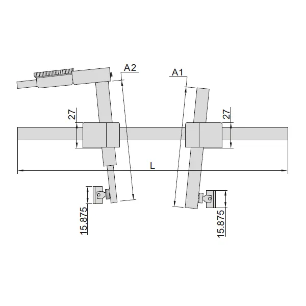 Đồng hồ đo đường kính đỉnh ren trong Insize 2237-5 - Ảnh 3