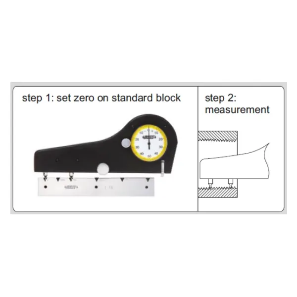 Đồng hồ đo độ cao ren trong Insize 2235-4 - Ảnh 3
