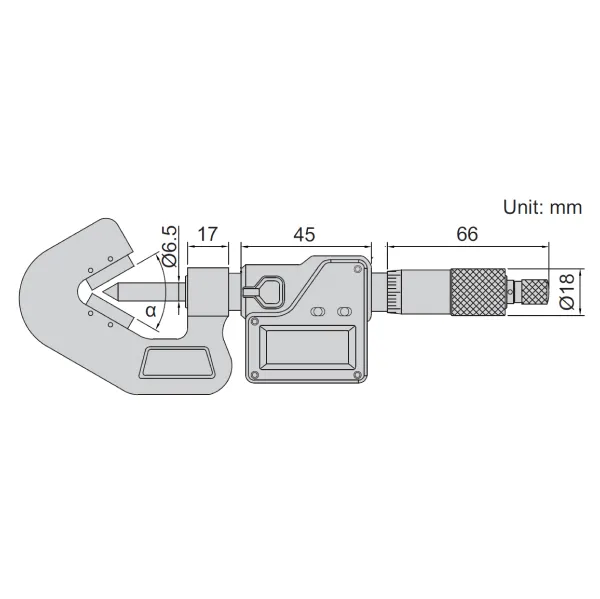 Thước panme điện tử đầu đo chữ V Insize 3590-857A - Ảnh 3