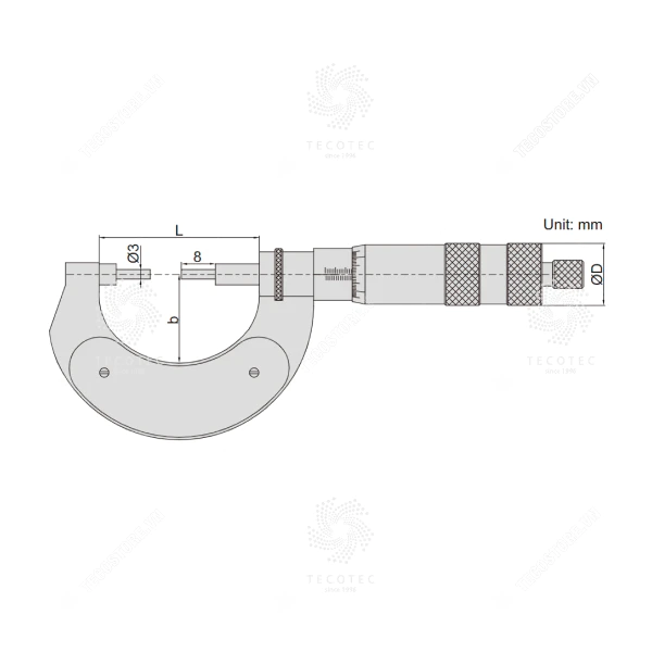 Panme đo vòng ngoài bánh răng Insize 3636-75A - Ảnh 3