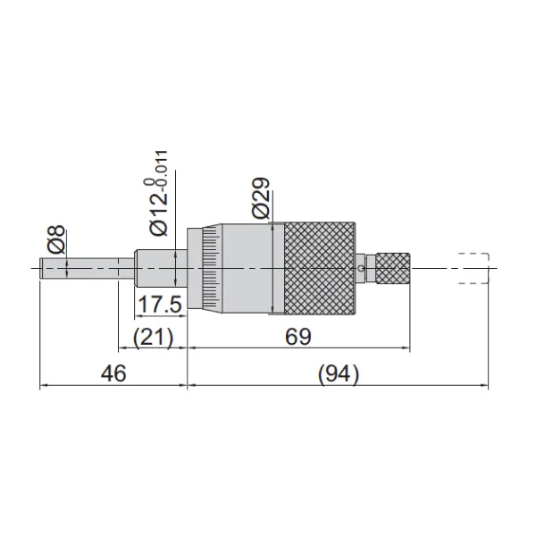 Đầu thước panme trục chính điều chỉnh nhanh Insize 6375-25W - Ảnh 3