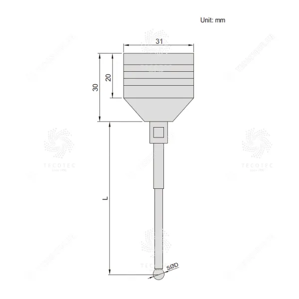 Đầu rà biên EDM Insize 6558-54 - Ảnh 4