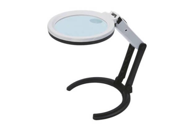 Kính lúp Insize 7512-1 ba vị trí, có đèn chiếu