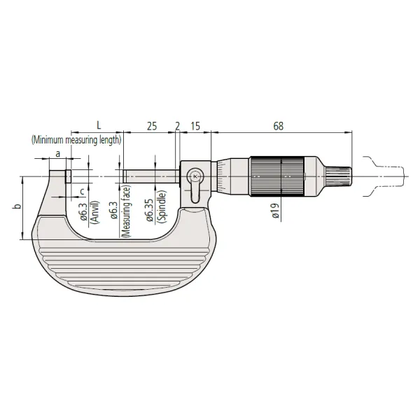 Panme cơ khí đo ngoài Mitutoyo 102-708 - Ảnh 3
