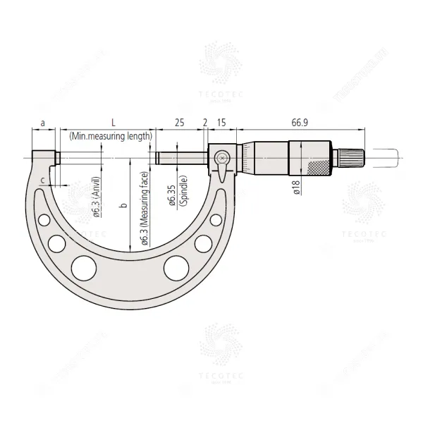Panme đo ngoài cơ khí Mitutoyo 103-138 - Ảnh 3