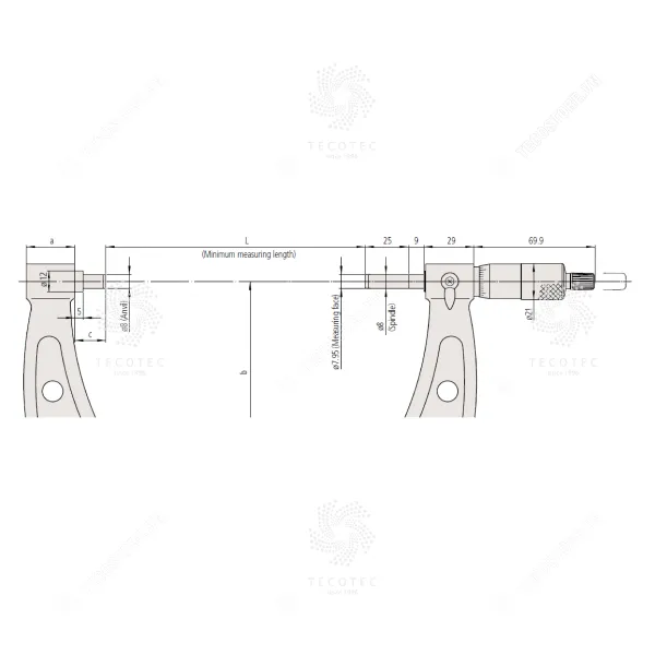 Panme đo ngoài cơ khí Mitutoyo 103-161 - Ảnh 3