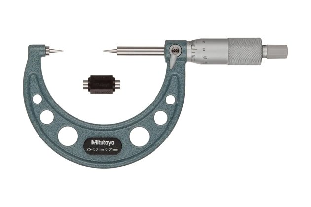 Panme đo ngoài cơ khí đầu nhọn Mitutoyo 112-166