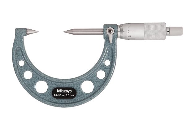 Panme đo ngoài cơ khí đầu nhọn Mitutoyo 112-214