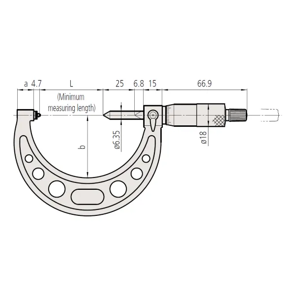 Panme cơ khí đo ren Mitutoyo 125-118 - Ảnh 3