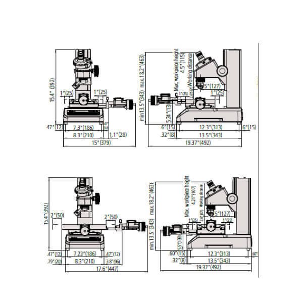 Kính hiển vi đo kiểm dụng cụ cắt Mitutoyo TM-505B/1005B 176-819A - Ảnh 3