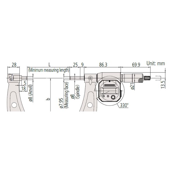 Panme điện tử đo ngoài Mitutoyo 293-583 - Ảnh 3