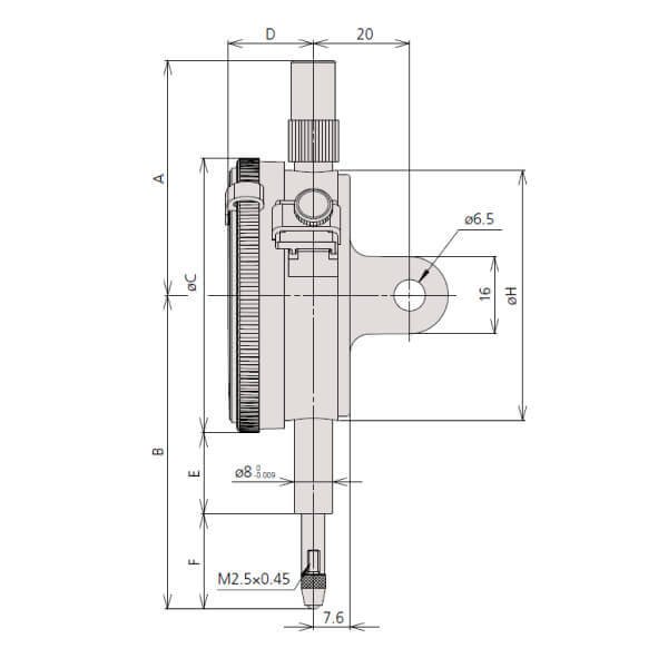 Đồng hồ so cơ khí một vòng Mitutoyo series 2971TB - Ảnh 3