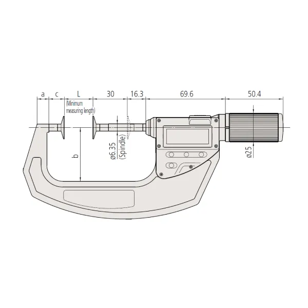 Panme đo bước răng điện tử trục chính không quay Mitutoyo 369-422-20 - Ảnh 3