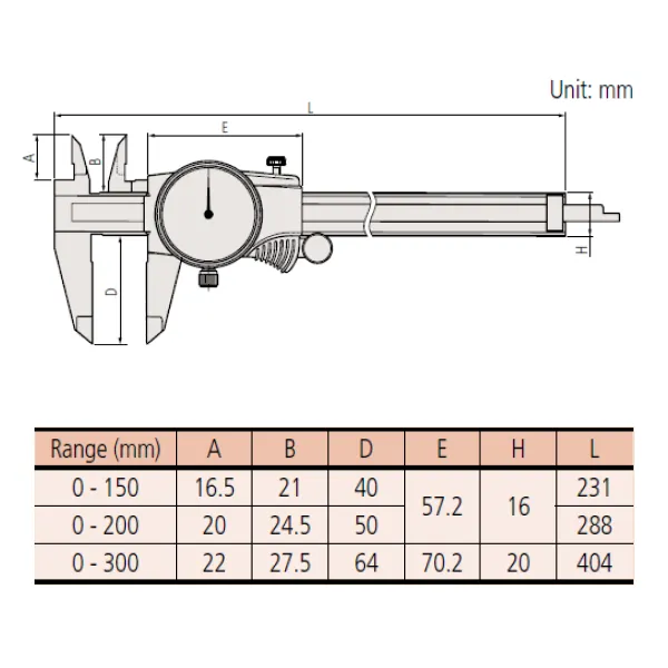 Thước kẹp đồng hồ 2 mỏ đo Mitutoyo 505-735 - Ảnh 4