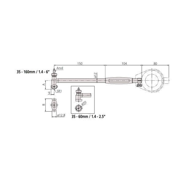 Đồng hồ đo lỗ loại tiêu chuẩn Mitutoyo Series 511-931 - Ảnh 4