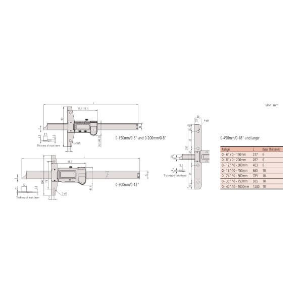 Thước đo sâu điện tử ABSOLUTE Mitutoyo Series 571-206-10 - Ảnh 4