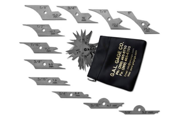 Bộ thước kiểm tra mối hàn loại nhỏ G.A.L. Gage CAT16
