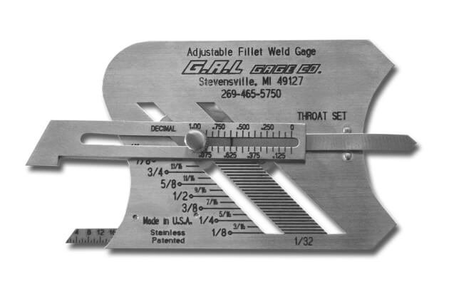 Thước đo mối hàn góc có thể điều chỉnh G.A.L. Gage CAT3