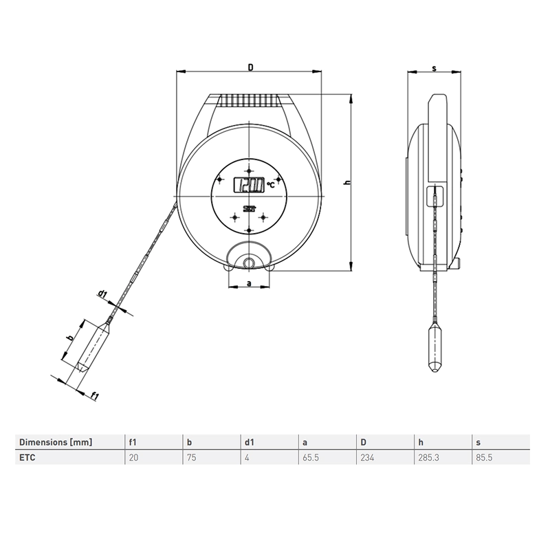 Nhiệt kế điện tử dùng pin phiên bản hàng hải SIKA CargoTemp Roller ETC - Ảnh 3