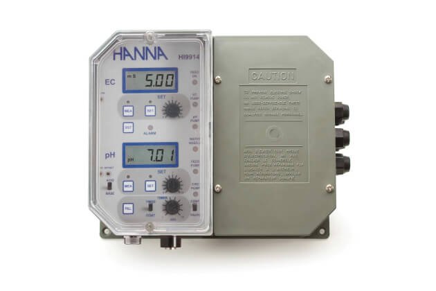 Màn hình điều khiển kép pH/EC treo tường Hanna HI9914
