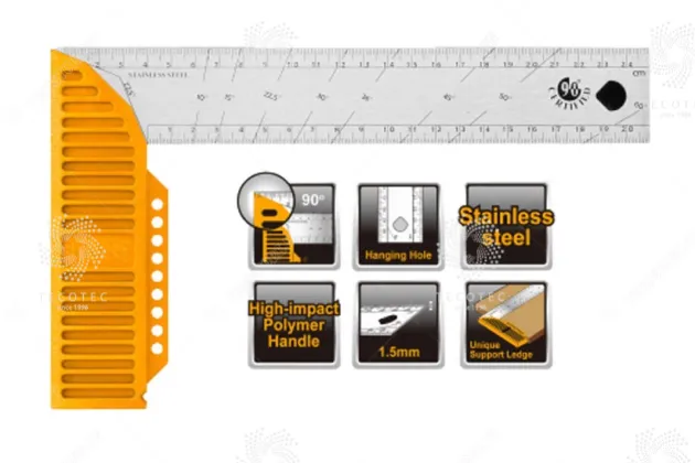 Thước ke góc vuông INGCO HAS123002