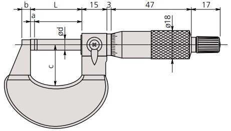 Panme cơ khí đo ngoài Mitutoyo 102