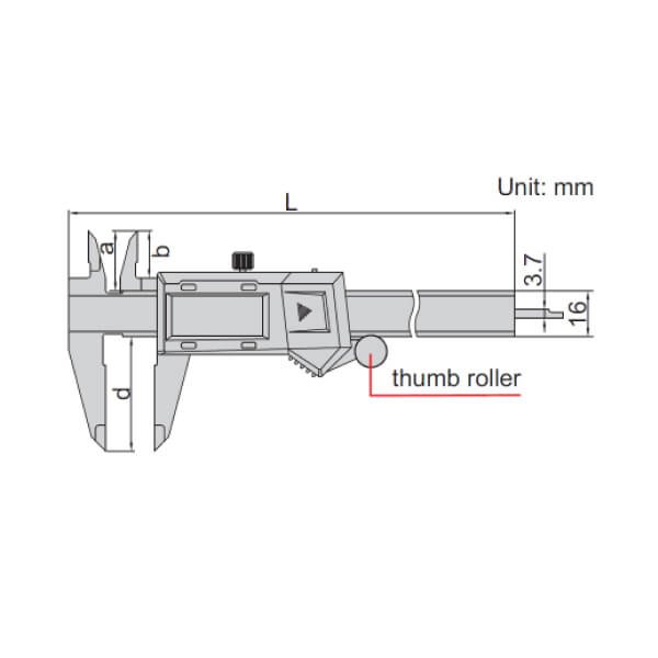 Thước kẹp điện tử Insize 1102 (hiển thị phân số)