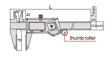 Thước kẹp điện tử mỏ đo Cacbua (không chống nước) Insize 1110-150BWL 4 Thước kẹp điện tử mỏ Cacbua Insize (Không chống nước) 1110