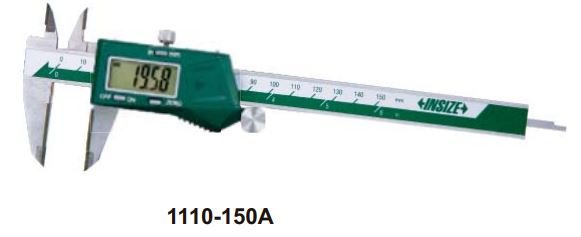 Thước kẹp điện tử mỏ đo Cacbua (không chống nước) Insize 1110-150B 3 Thước kẹp điện tử mỏ Cacbua Insize (Không chống nước) 1110