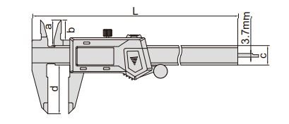 Thước kẹp điện tử kết nối không dây (không chống nước) Insize 1113-200 5 Thước kẹp điện tử kết nối không dây Insize (không chống nước)