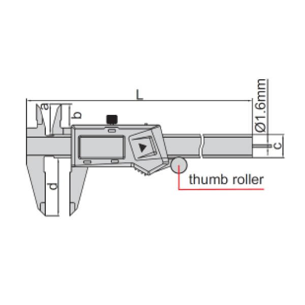 Thước kẹp điện tử Insize 1119 với thanh đo sâu dạng tròn