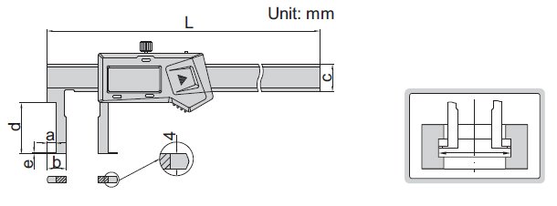 Thước kẹp điện tử đo rãnh Insize (Không chống nước) 1120