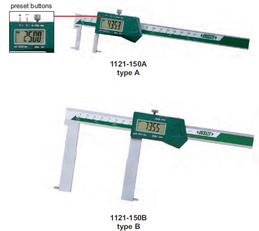 Thước kẹp điện tử đo rãnh Insize (Không chống nước) 1120