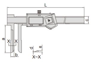 Thước kẹp điện tử đo trong mỏ dao Insize (Không chống nước) 1123