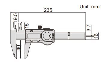 Thước kẹp điện tử Insize loại nhựa (không chống nước) 1139
