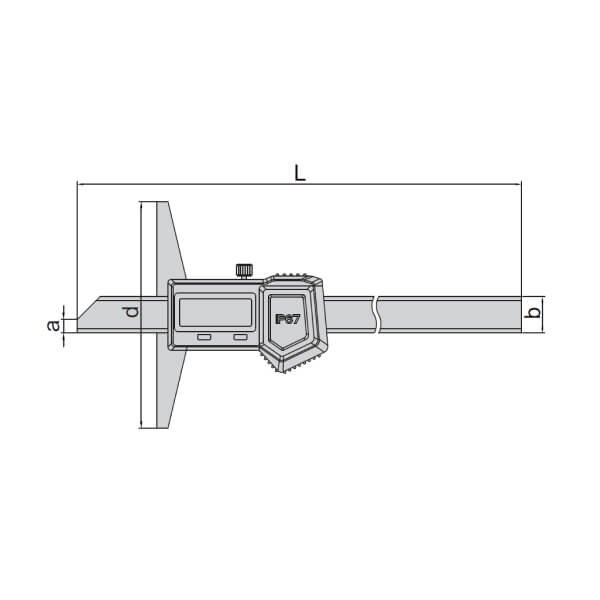 Thước đo độ sâu điện tử chống nước IP67 Insize 1149-200 3 Thước đo độ sâu điện tử chống nước IP67 Insize 1149