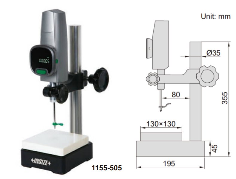 Thước đo cao điện tử độ chính xác cao Insize 1155