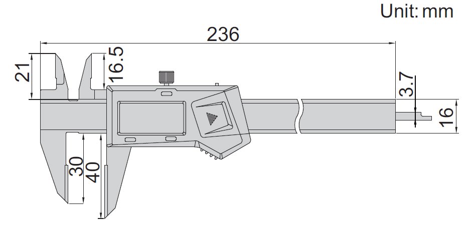 Thước kẹp điện tử vạch dấu Insize 1166