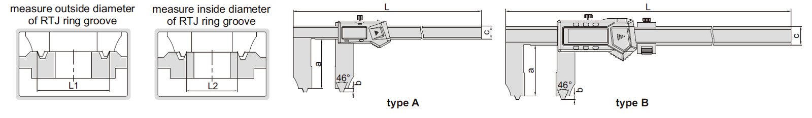 Thước kẹp điện tử đo khe/rãnh Insize (Không chống nước) 1179