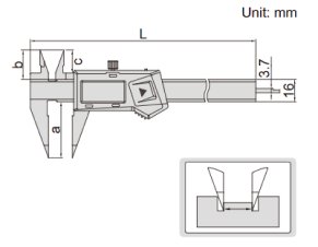 Thước kẹp điện tử mỏ nhọn Insize (Không chống nước) 1183