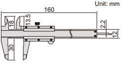Thước kẹp cơ khí Insize loại nhỏ 1204