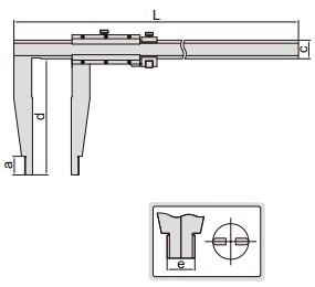Thước kẹp cơ khí Insize mỏ dài 1215