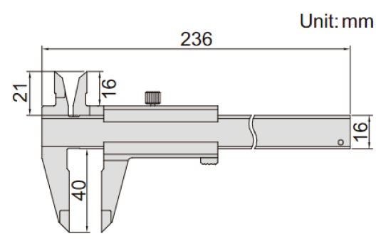 Thước kẹp cơ khí Insize (Chống từ tính) 1224