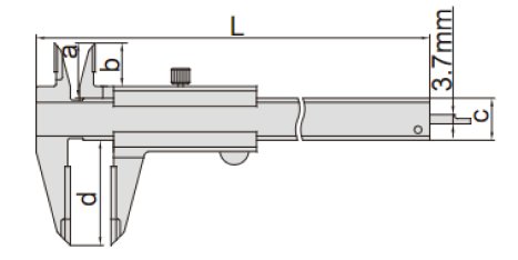Thước kẹp cơ khí mỏ Cacbua Insize 1238