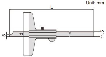 Thước đo sâu cơ khí (loại tiêu chuẩn) Insize 1240